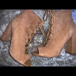 Brown heel boots